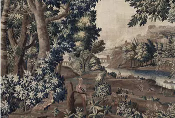 Livingwalls Walls by Patel 3 Gobelin Gallery 2 Fototapete Vlies blau, braun, beige (99289239-0)