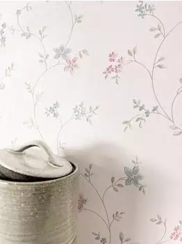 newroom Florin Pastella Vliestapete Blumen Floral Pastellblau (02-01010532-03)