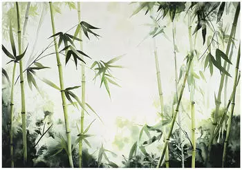 Wallarena Gr&uuml;n Papier Baum/Pflanze/Natur Rechteckig 400x280 cm FSC 100% & Wandverkleidungen Fototapeten (800001020434)