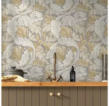 William Morris at Home Graham & Brown Beige Papier Kunststoff Floral Baum/Pflanze/Natur Rechteckig 52x1000 cm FSC Mix & Wandverkleidungen Vliestapeten (800000887152)