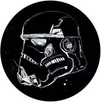 Komar Fototapete "Vlies selbstklebend - Star Wars Ink Stormtrooper - Gr&ouml;&szlig;e 125 x