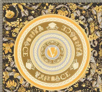 Bricoflor Livingwalls VERSACE WALLPAPER Blumen Floral 387055 Gold Schwarz Silber Designer Ranken Kreise 10,05x0,70m Made in Germany