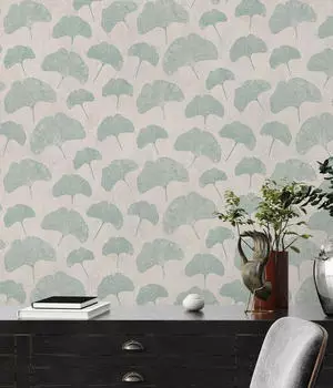 Bricoflor Florale Grau Wei&szlig; Mint Livingwalls Premium Wall 2 389663 Bl&auml;tter 10,05 m x 0,53 m Made in Germany