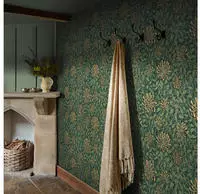 WILLIAM MORRIS AT HOME Vliestapete "Honeysuckle Verde" Motiv glatt Design Tapeten