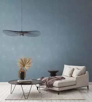 Bricoflor A.S. Cr&eacute;ation Moderne Muster Blau Silber THE BOS 388182 10,05 m x 0,53 m Made in Germany