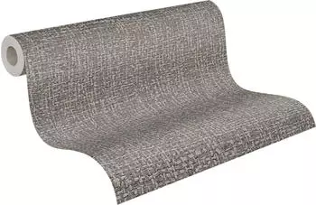 Livingwalls Vliestapete Textilstruktur Grob-Flecht-Optik Dunkelgrau (79112-5)