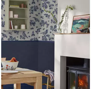Joules LAURA ASHLEY Uni glatt neutral (1 St) 10mx52cm (ca. 5m2) Blau 2 0,52 m x 10 m x 0 m