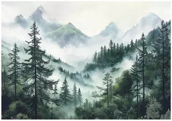 Wallarena Mehrfarbig Papier Baum/Pflanze/Natur Rechteckig 350x250 cm FSC 100% & Wandverkleidungen Fototapeten (800001045849)