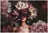 Wallarena Vlies Frau Pfingstrosen 300x210 cm Fototapeten für Wohnzimmer Schlafzimmer Wandtapete 3D Effektinkl. Kleister Rosen Blumen Glamour (15525VX6)