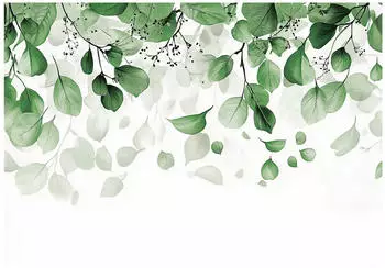 Wallarena Gr&uuml;n Papier Baum/Pflanze/Natur Rechteckig 250x175 cm FSC 100% & Wandverkleidungen Fototapeten (800000982007)