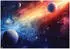 Wallarena Vlies Kosmos 150x105 cm Fototapeten für Wohnzimmer Schlafzimmer Wandtapete 3D Effektinkl. Kleister Planeten Galaxie Weltraum (15684VX3)