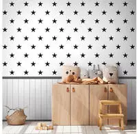 living walls Fototapete "Wallpanel Tapete Wandpaneele Motivtapete Sterne Landhaus"
