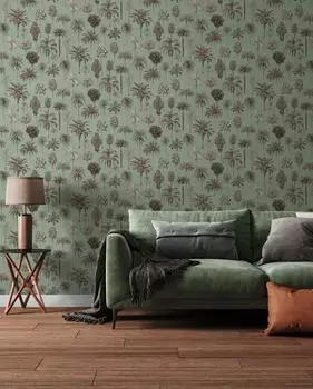 Livingwalls Pintwalls III Vliestapete Palmen Floral Gr&uuml;n/Beige (791712)