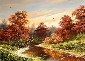 papermoon Fototapete "Herbstlandschaft" Vlies 500x280cm (22895)