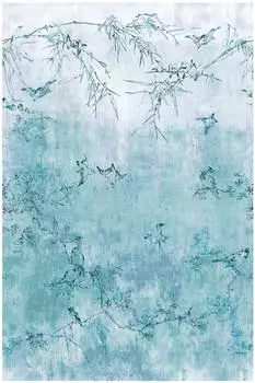 Art for the home Fototapete Japanese Birds, Blau/Wei&szlig;, 186x280cm (90698544-0)