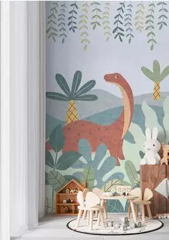 Livingwalls Vliestapete Dinosaurier Dschungel Kinderzimmer bunt (770621)