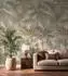 Livingwalls Fototapete Vlies Dschungel Palmen Floral Creme Beige (76190-5)