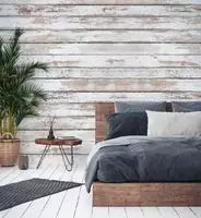 A.S. Cr&eacute;ation Vliestapete "Holzoptik Tapete Vintage Wei&szlig; Beige Shabby Chic"...