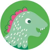 Komar Fototapete "Vlies selbstklebend - Little Dino Tyranno - Gr&ouml;&szlig;e 125 x 125 cm"