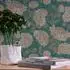 Livingwalls Attractive 2 Vliestapete Blumen Blätter Petrol Bronze Metallic (390254)