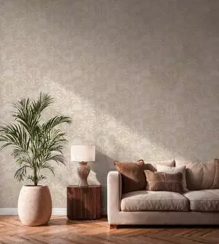 Livingwalls Vliestapete Palmen Dschungel Tropisch Beige Creme Metallic (79163-1)