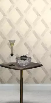 Versace Tarsia Vliestapete Marmoroptik Rauten 3D-Effekt Grau Wei&szlig; (79133-1)