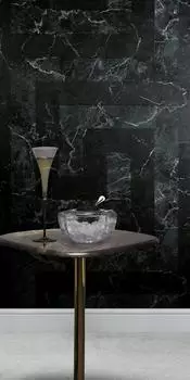 Versace Vliestapete Griechischer M&auml;ander Marmoroptik Schwarz Grau Metallic (79174-7)
