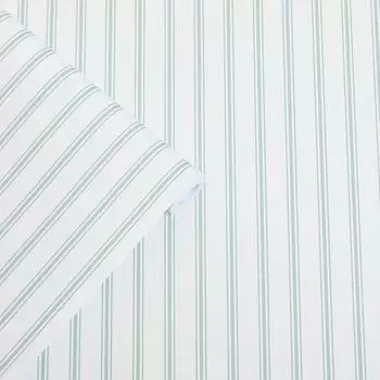 Laura Ashley Farnworth Stripe Vliestapete, Salbeigr&uuml;n, 52x1000cm