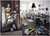 Komar Fototapete "STAR WARS Three Droids - Gr&ouml;&szlig;e 184 x 254 cm" bedruckt glatt