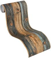 living walls Bord&uuml;re "Stick Ups" Holz gestreift realistisch glatt Vinyl Wand