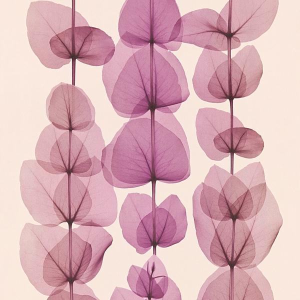 A.S. Creation X-Ray Blattranke creme violett (34245-3)