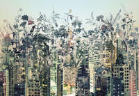 Komar Fototapete "Urban Jungle - Gr&ouml;&szlig;e 368 x 254 cm" bedruckt glatt Wohnzimmer,