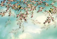 Komar Fototapete "Sakura - Gr&ouml;&szlig;e 368 x 254 cm" bedruckt glatt Wohnzimmer,