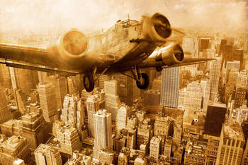 PaperMoon Old Plane above Manhattan 350 x 260 cm