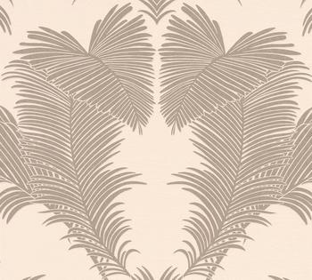 A.S. Creation Trendwall mit Palmenblättern creme-metallic-rosa