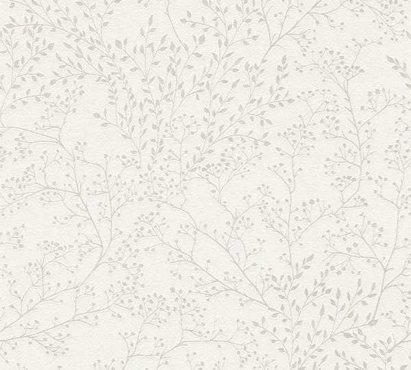 A.S. Creation Trendwall floral mit Blättern creme-weiß