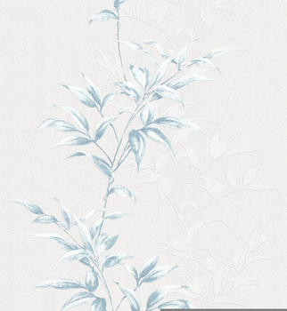 Marburg Tapeten floral, grau-blau (66081500)