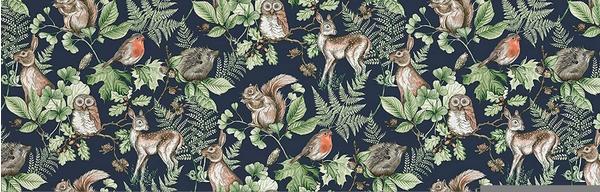 vidaXL Superfresco Easy Navy Woodland Animals Wallpaper