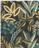 Rasch Florentine III Blätter schwarz-blau-gelb (485561)