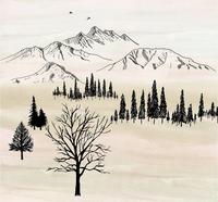 Komar Vliestapete "Digitaldruck Vlies - Backcountry - Gr&ouml;&szlig;e 300 x 280 cm" bedruckt