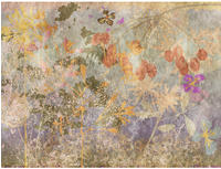 living walls Fototapete "The Wall" Motiv abstrakt bedruckt glatt Fototapete Blume