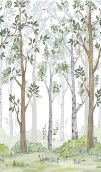 Marburg Tapeten Kids Walls Wald B&auml;ume gr&uuml;n braun 3-tlg 159 x 270 cm (45869)