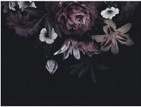 living walls Fototapete "The Wall" floral gebl&uuml;mt nat&uuml;rlich glatt Fototapete