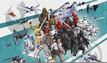 Komar Star Wars Cartoon Collage Wide 200 x 280 cm