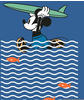 Komar Vliestapete »Mickey gone Surfin'«, 200x280 cm (Breite x Höhe)