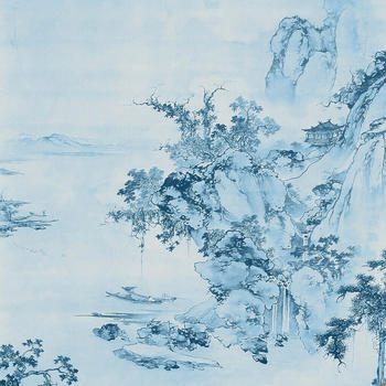 Komar Blue China blau 200 x 280 cm