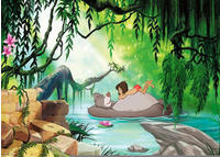 Komar Fototapete "Jungle Book Swimming with Baloo - Gr&ouml;&szlig;e 368 x 254 cm" bedruckt