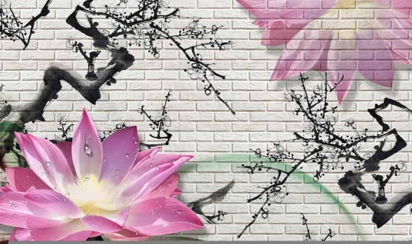 PaperMoon Lotusblume-Stein Graffiti