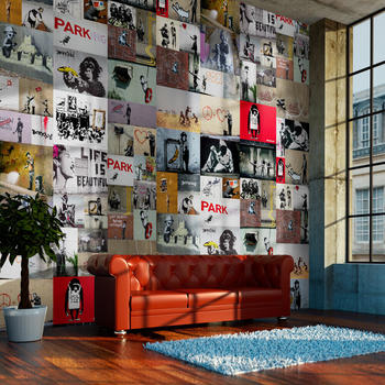 Artgeist Banksy - a collage 50x1000 cm