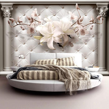 Artgeist Steppmuster Royal Elegance mit Blumen 100x70 cm